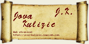Jova Kulizić vizit kartica